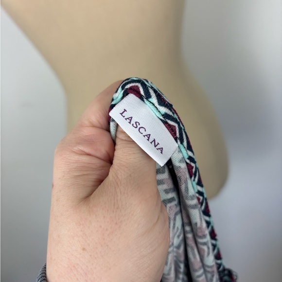 Lascana Long Sleeve Top Multicolor Printed V Neck Pullover 4/6 - Picture 6 of 6